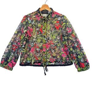 Emporio Armani Floral Transparent Tulle All over Floral Designs Jacket
